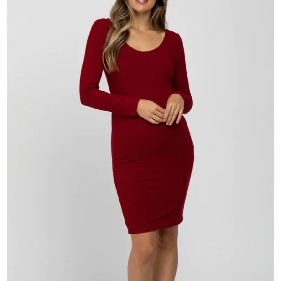 slim fit dress slacks Eliza Dress - Mid-length Chic Maternity main image 1